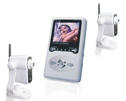 2.4G Wireless PVR Baby Monitor with 2.5-inch TFT LCD Screen and 960*240 High Res