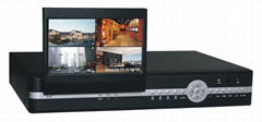 H.264 4CH DVR with 7'' in-dash LCD monitor