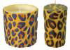 animal skin pillar candle