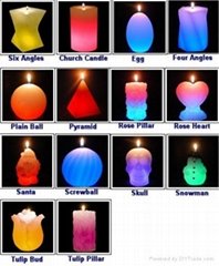 LED color changing candle
