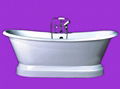 Plinth base cast iron bathtub