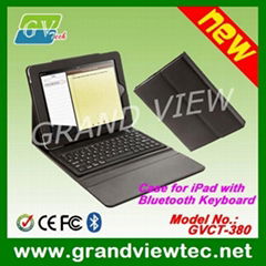 Bluetooth Keyboard for iPad --With Leather Case