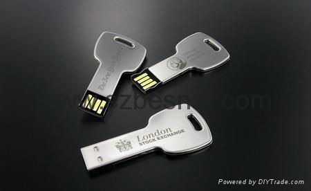 Metal Key shape usb memory flash  2