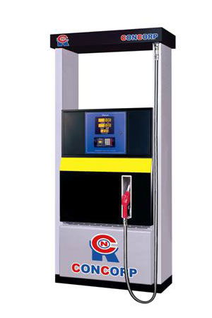 fuel dispenser with label and agency
