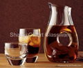 Hollow Hand Glass Carafe Decanter