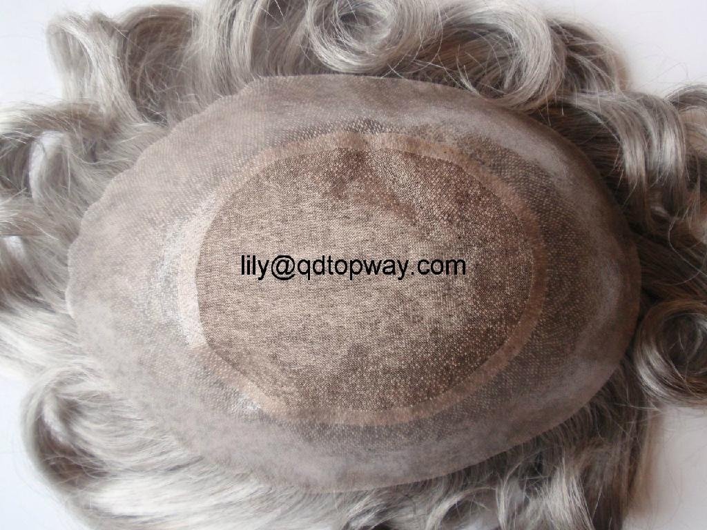 100% Indian Remy Hair Men's Toupee (Hairpiece)