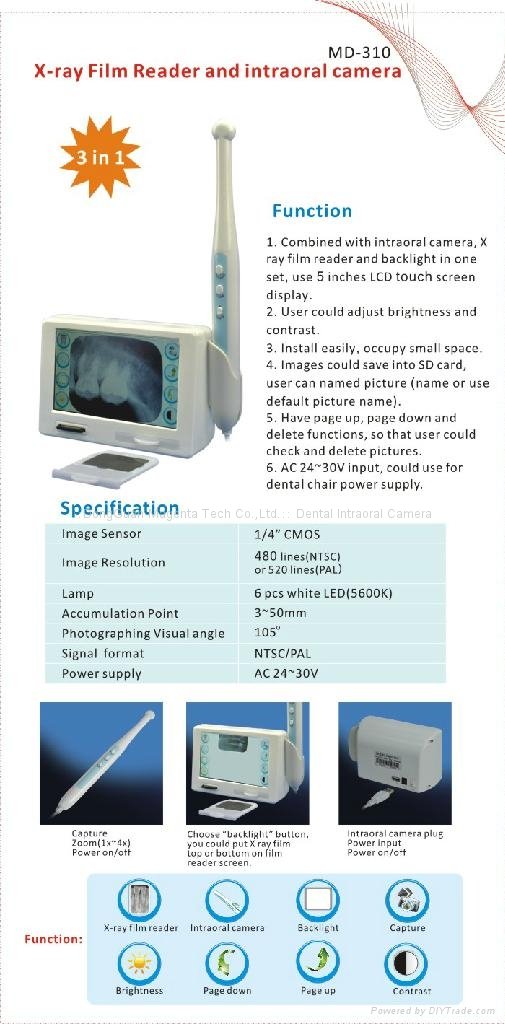 MD310 New X Ray Film Reader With dental  Intraoral Camera 2