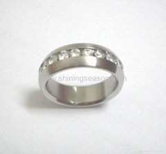 stainless steel ring /Zircon ring