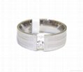 stainless steel ring /Zircon ring 2