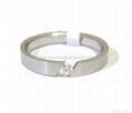 stainless steel ring /Zircon ring 3