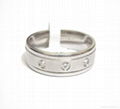 stainless steel ring /Zircon ring 4