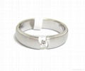 stainless steel ring /Zircon ring 5