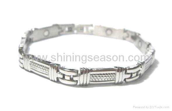 Magnetic S.steel bracelets with Zirconia 4