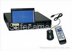 H.264 EMBEDDED 4CH DVR Built in 7 INCH TFT LCD