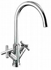 Double handle sink mixer faucets