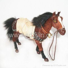 simulation horse furry animal toys