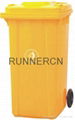 240L Garbage bin waste bin waste can with 2 wheel in virgin plastic material 