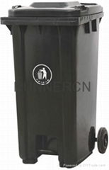 240L plastic dustbin in virgin material with EN840 Certification (240D)