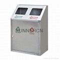 customer printed stainless steel trash bin ,ash-bin (XS-908) 1