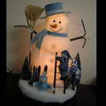 18-inch Fiber Optic Snowman, Available in Various Sizes 1