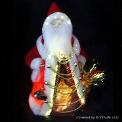 12-inch Fiber Optic Santa Claus, Suitable for Christmas 