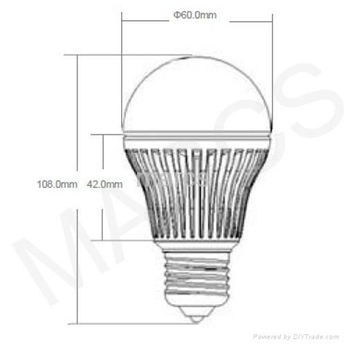 5W High Power LED bulb 2