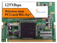 54Mbps Wireless mini PCI card 802.11a/b/g 2