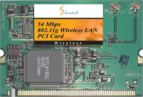 54Mbps Wireless mini PCI card 802.11a/b/g 3