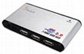 7 Port USB 2.0 Aluminium High Speed HUB