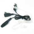 Earphone with translucent acoustic tube for two way radios 