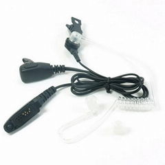 Earphone with translucent acoustic tube for two way radios 