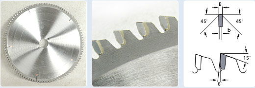 carbide-tipped saw blade for NF-metals negative