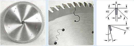 carbide-tipped trimming &sizing saw blade for plastic