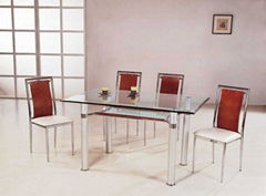 metal furniture, wooden furniture.