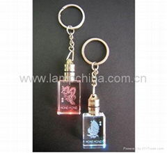 Crystal led keychain