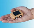 Mini Solar Wooden Car