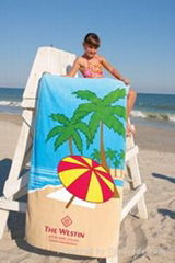 100% cotton beach towel with reactive printing-001