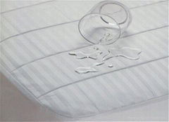 Cotton sateen striped mattress pad