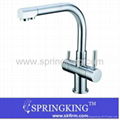 3 Way Dual Faucet Kitchen Mixer Tap Pure Water Filter