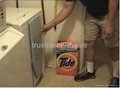 Ironing board on washing machine