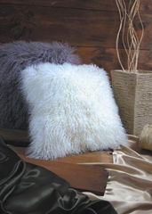 sheep fur cushion