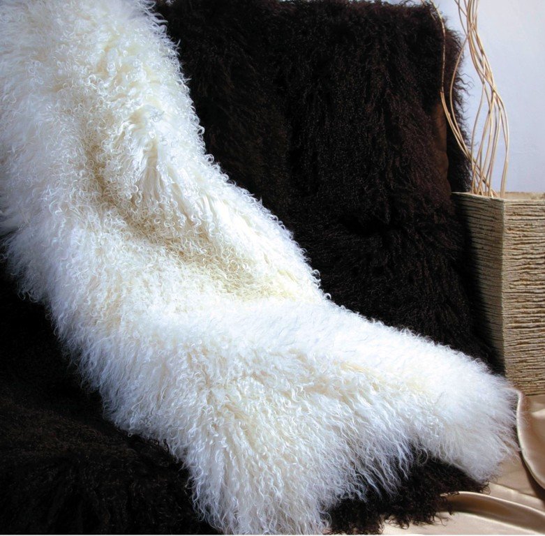 sheep fur blanket