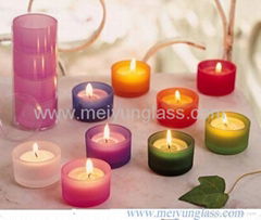 glass candleholders