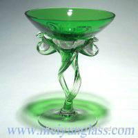 Glass candleholder