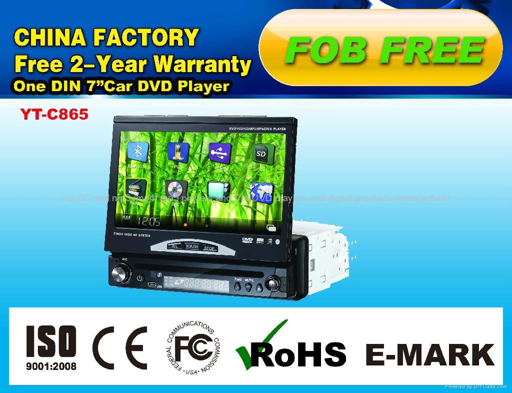 7"Car DVD player with gps/ipod/divx/tv/usb/sd