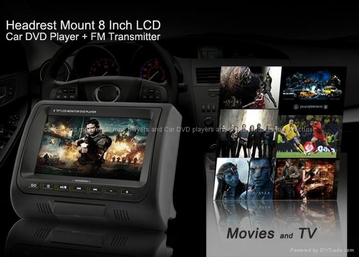 NEW headrest Mount 8inch LCD car DVD player 5