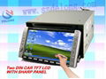 6.5"Double Din Motorized Indash VGA Touch Screen Panel with DVD-ROM for Car PC  1