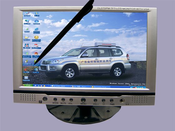7" Headrest/Stand VGA Touch Screen Panel for Car PC 