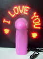 Message fan/led fan/ flashing mini fan 2