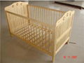 wooden baby crib